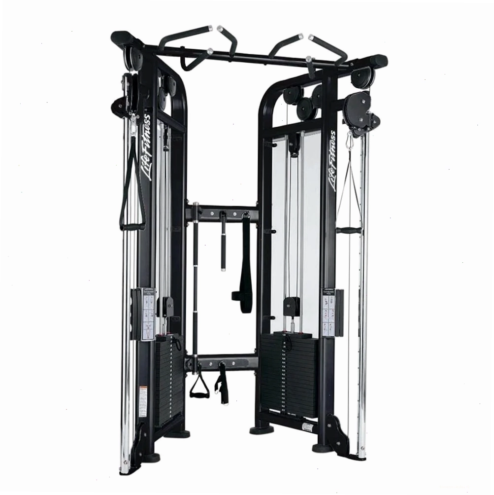 Life Fitness Dual Adjustable Pulley với khung máy màu than và các phụ kiện