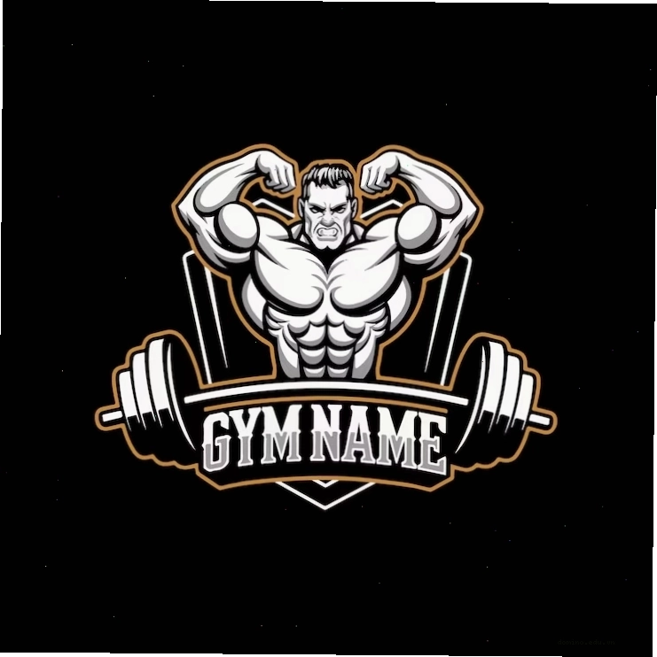 Logo chữ cái tối giản cho phòng gym