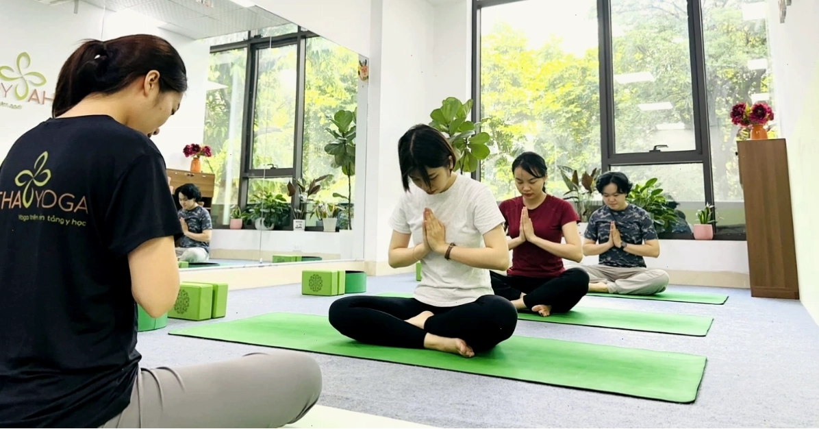 Lớp học tại Reha Yoga giới hạn số lượng học viên