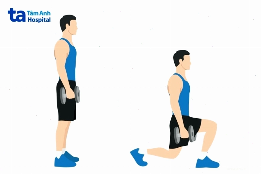 Lunge kết hợp nhảy là bài tập đốt calo hiệu quả