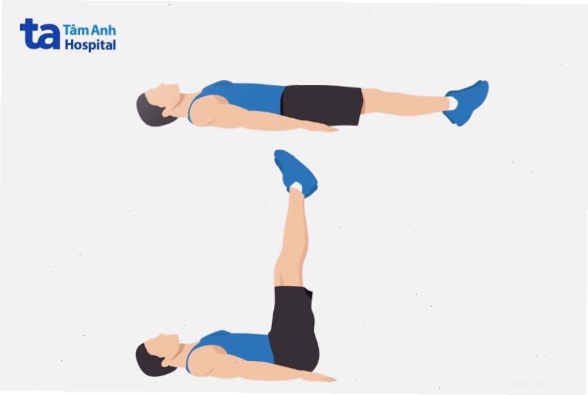 Lying leg raise tác động bụng dưới