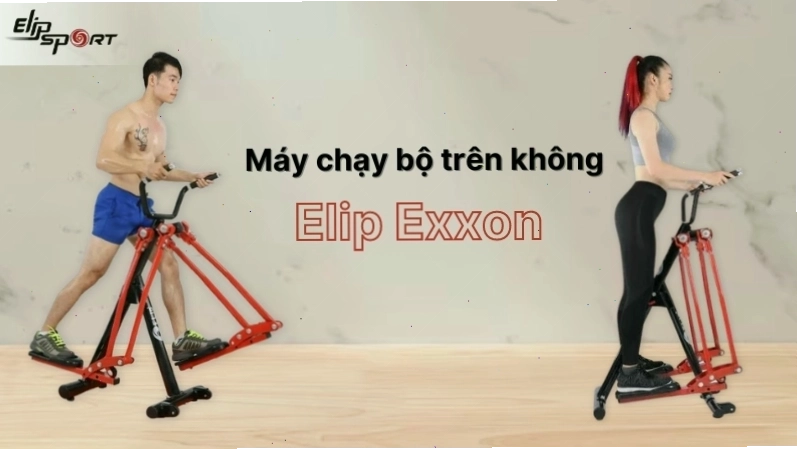 Máy đi bộ trên không Elip Exxon hỗ trợ tập luyện toàn diện