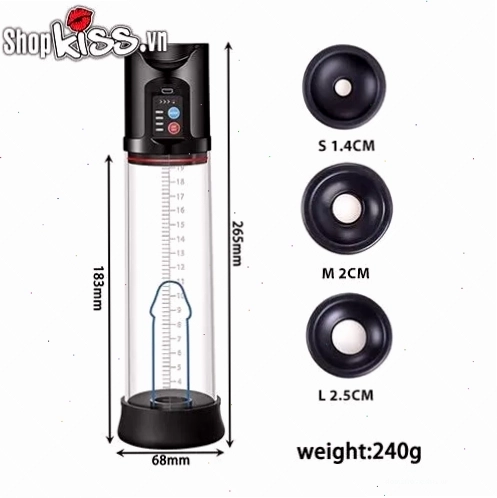 Máy tập dương vật bằng áp suất chân không Penis Pump với nhiều phụ kiện đi kèm