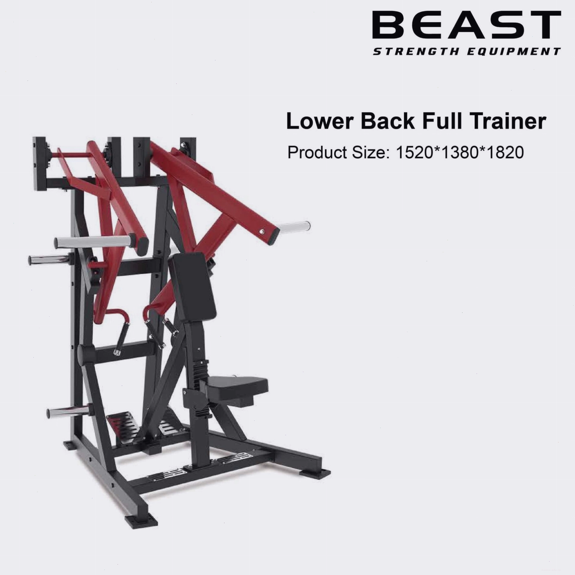 Máy tập lưng dưới Beast Lower Back Full Trainer XVD-07 với khung thép chắc chắn
