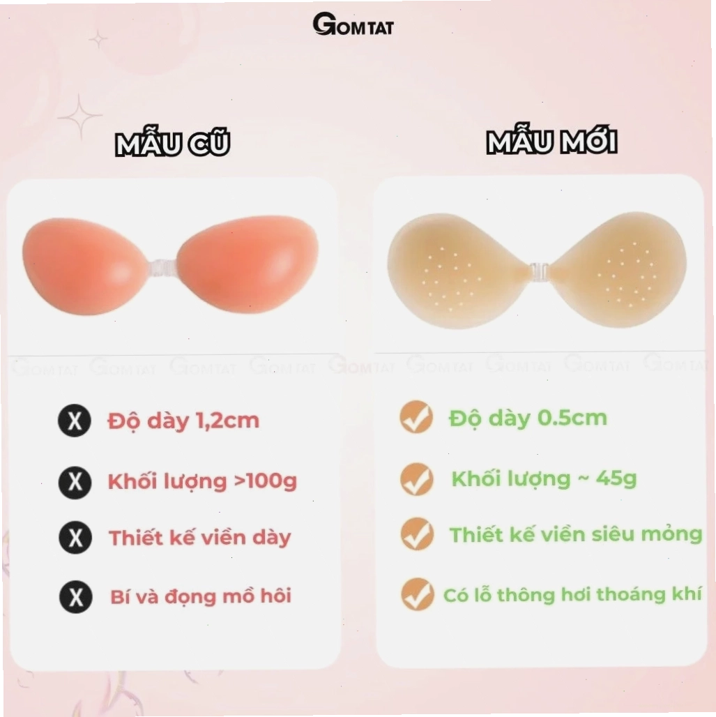 Miếng dán nâng ngực silicon viền siêu mỏng