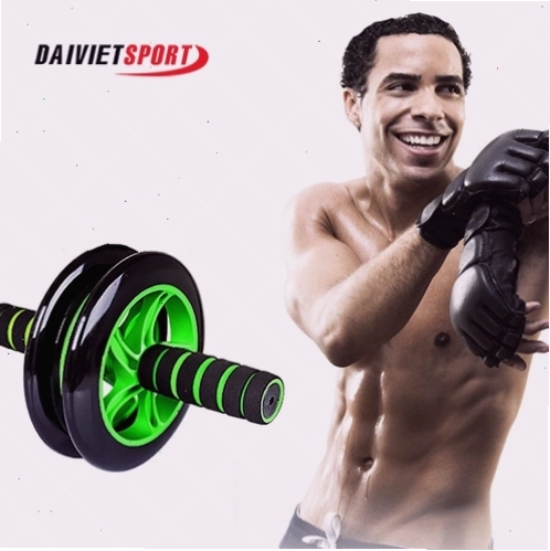 Minh họa các bước thực hiện bài tập với con lăn tập bụng