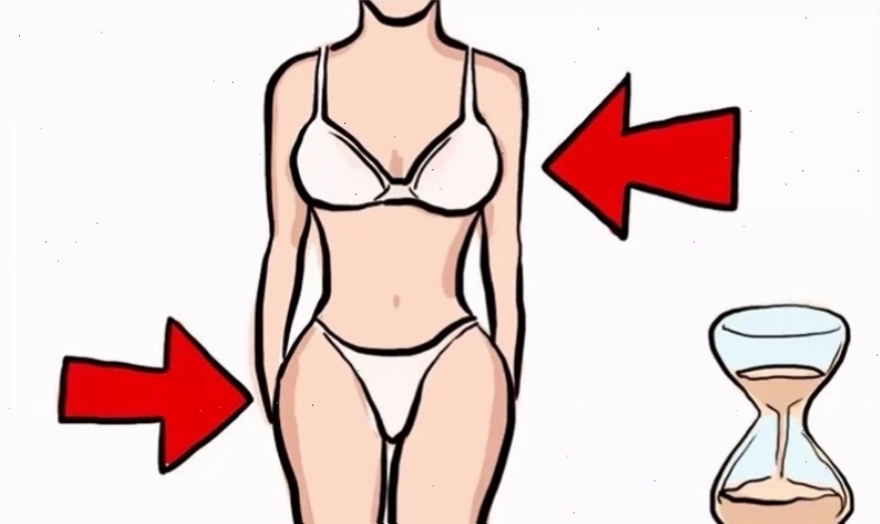 Minh họa dáng đồng hồ cát với tỷ lệ cơ thể cân đối