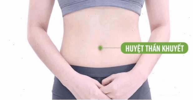 Minh họa miếng dán thảo dược dán trên vùng rốn