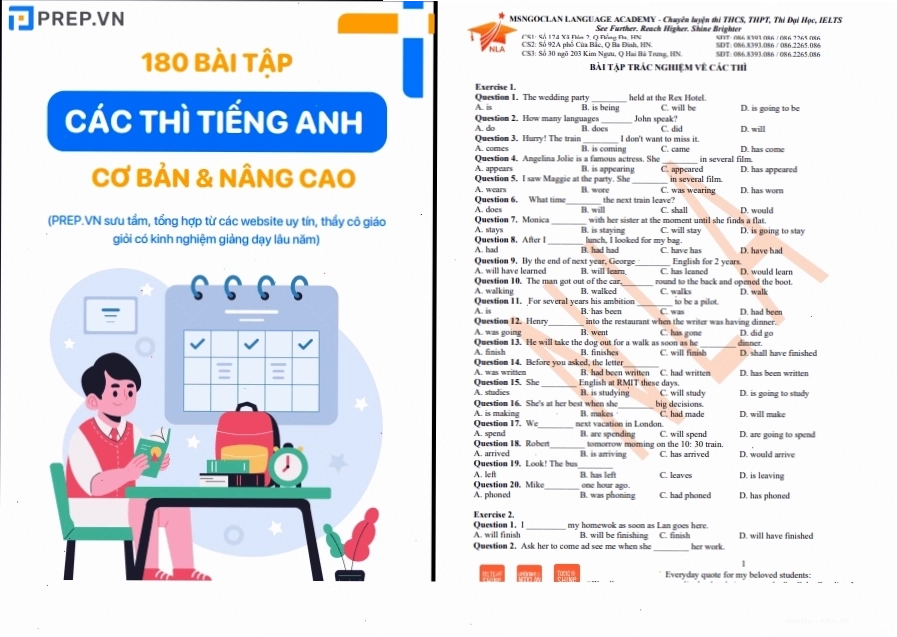 Minh họa người đang làm bài tập chia động từ tiếng Anh