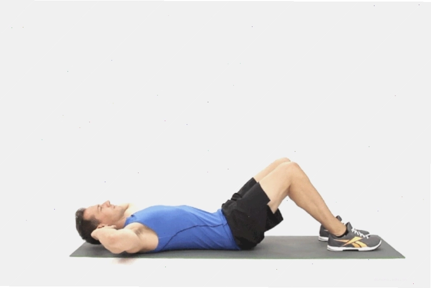 Mô phỏng động tác gập bụng giúp săn chắc cơ bụng trên