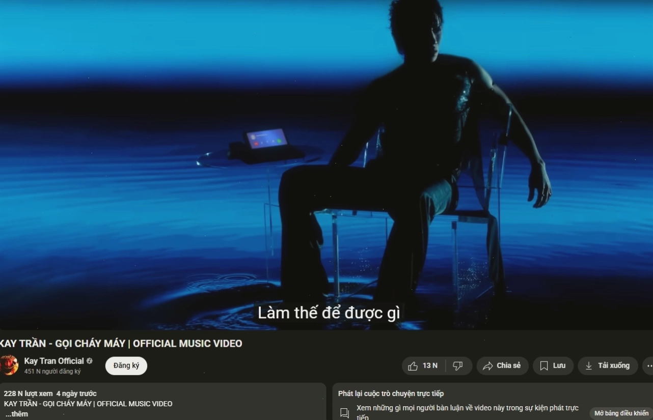 MV Gọi Cháy Máy của Kay Trần đạt lượt xem khả quan