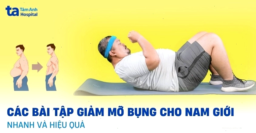 Nam giới thực hiện bài tập đốt mỡ bụng hiệu quả