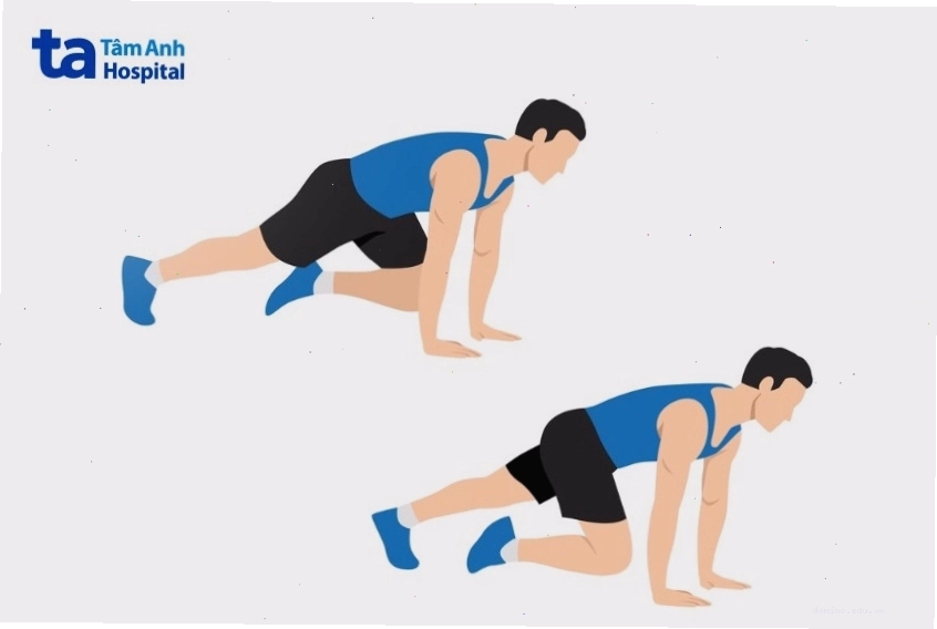 Nam giới thực hiện bài tập leo núi (mountain climber) để đốt calo