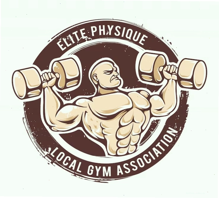 Người đàn ông tập luyện với tạ - biểu tượng cho logo gym nam