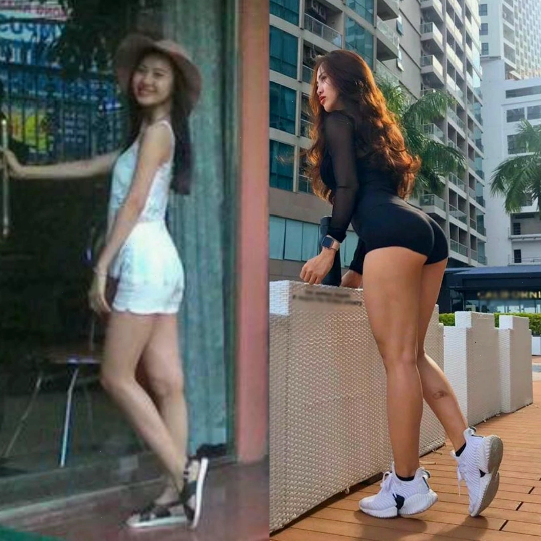 Người phụ nữ thực hiện bài Squat với tạ để tăng cơ mông