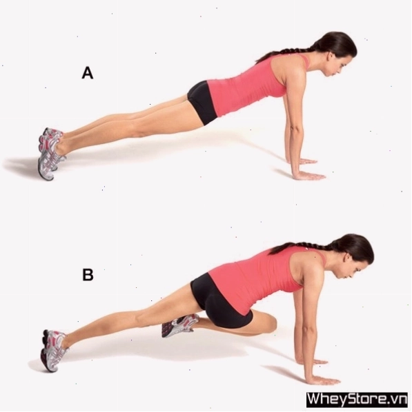 Người phụ nữ thực hiện tư thế Plank cơ bản
