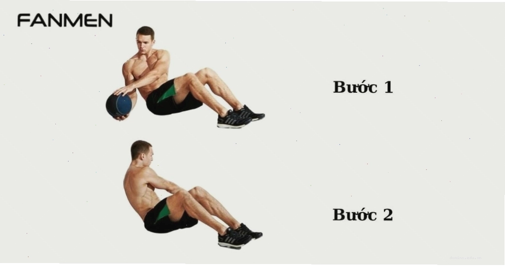 Người tập thực hiện bài tập Medicine Ball Side Twists