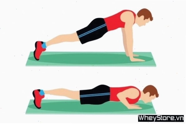 Người tập thực hiện bài tập Push Up tiêu chuẩn