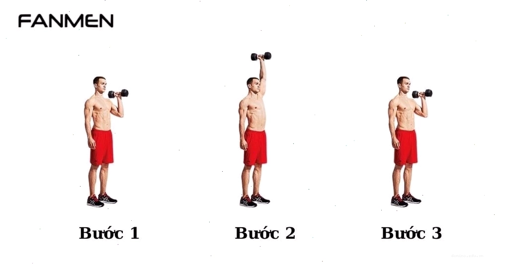 Người tập thực hiện bài tập Single Arm Overhead Press