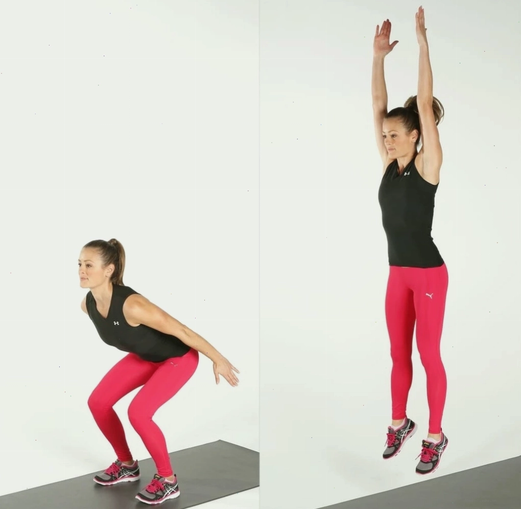 Người tập thực hiện động tác Squat Jump