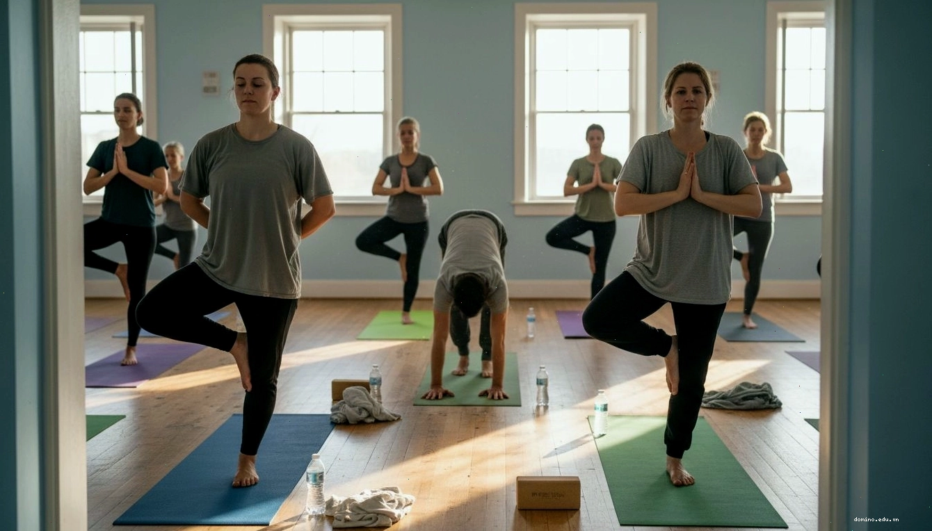 Người tập thực hiện tư thế Gập người về phía trước (Uttanasana)