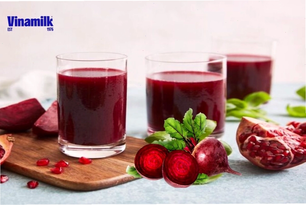 Nước ép lựu và củ dền giàu dinh dưỡng