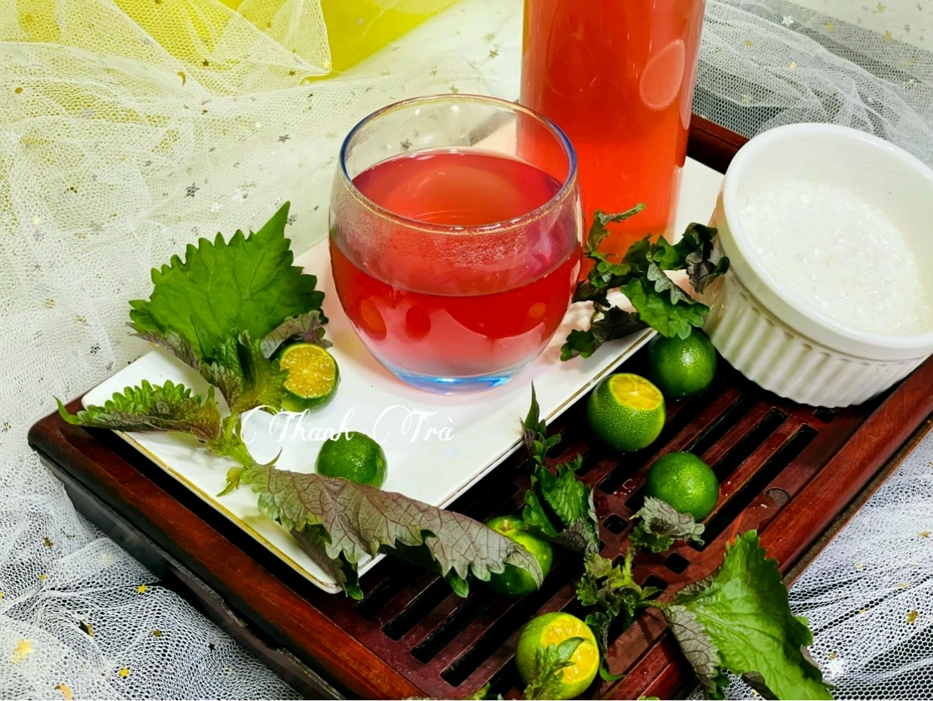 Nước lá tía tô tươi nguyên chất