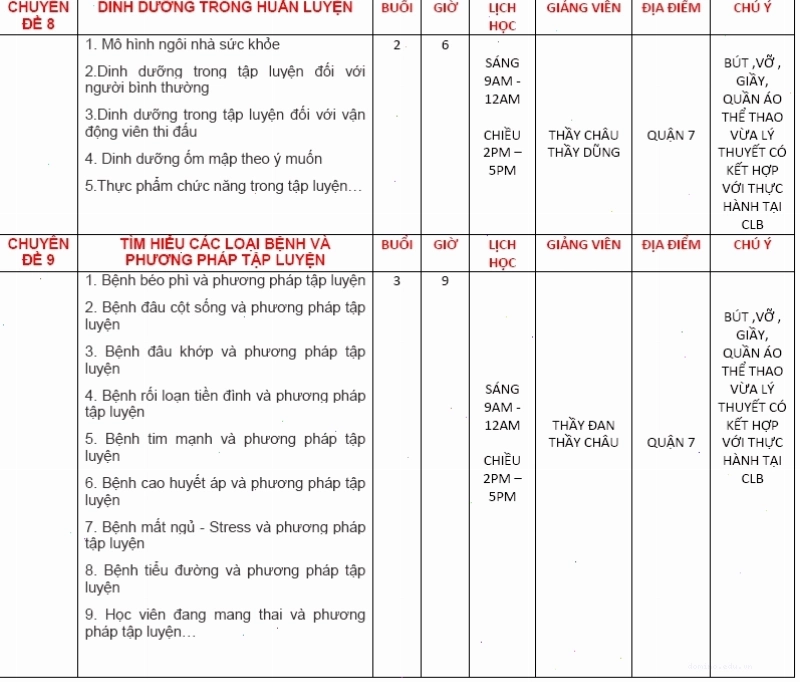 Phân tích cơ thể học viên tại trung tâm đào tạo PT gym