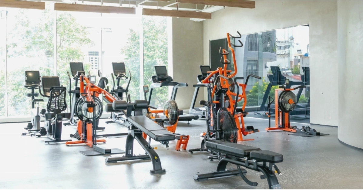 Phòng tập KOI Fitness với không gian thoáng đãng