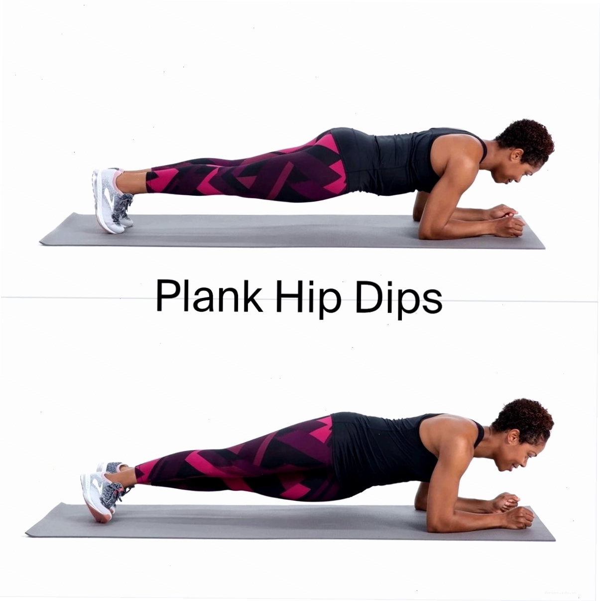 Plank nhúng hông tăng cường sự dẻo dai cho cơ hông và bụng