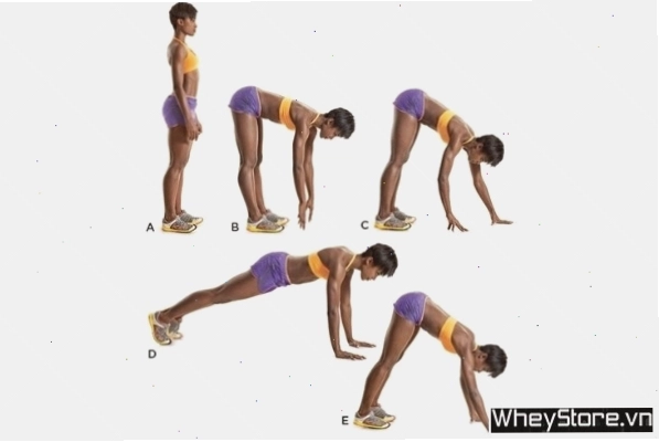 Plank Walk Out khởi động cơ bụng và vai