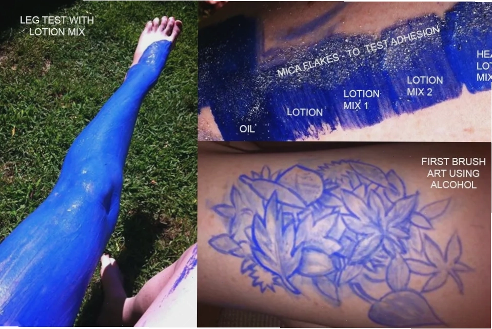 Quá trình vẽ body paint lên người mẫu