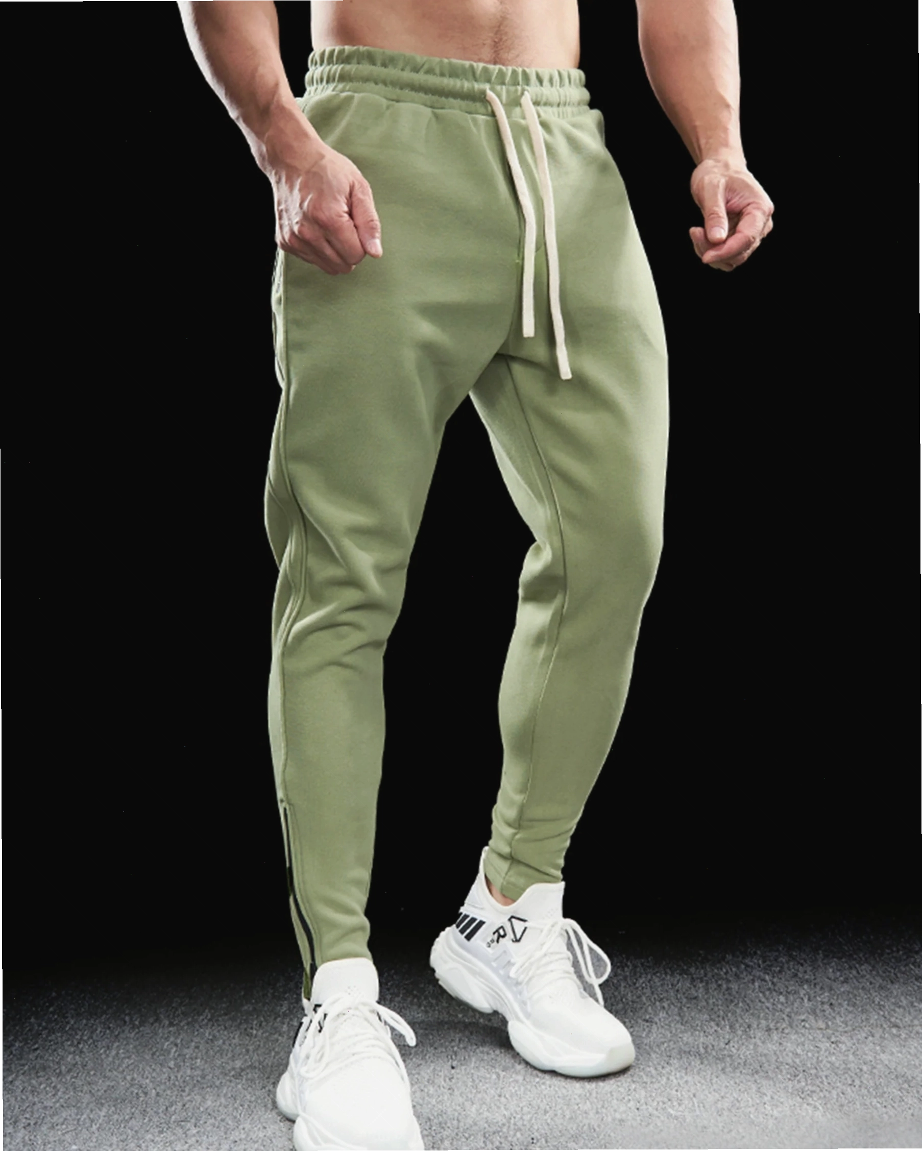 Quần jogger thể thao nam có khóa kéo