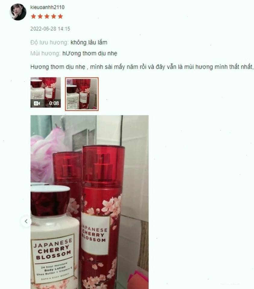 Review Bath And Body Works Body Mist Hương Japanese Cherry Blossom