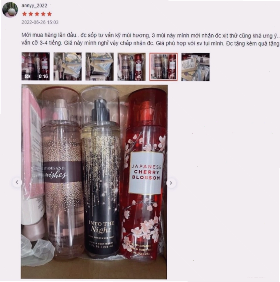 Review Body mist Into The Night