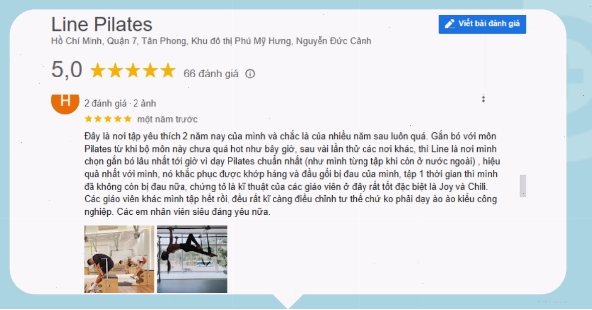 Review tập pilates tại Line Pilates