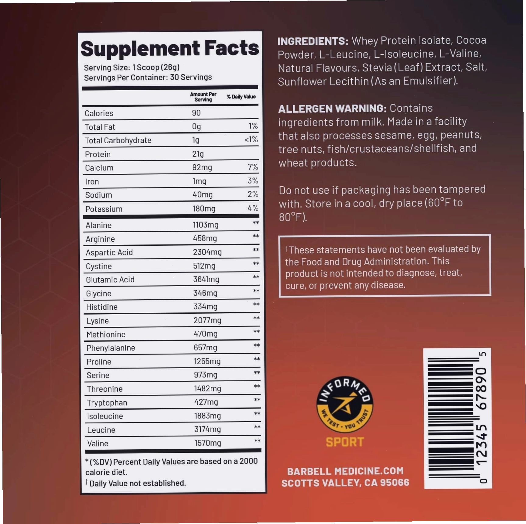 Sản phẩm Whey Rx Protein Isolate hương Chocolate tại Gymwhey Store