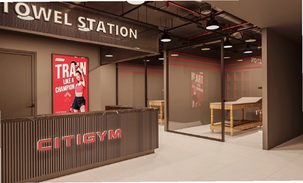Sảnh đón khách tại phòng tập mới của Citigym