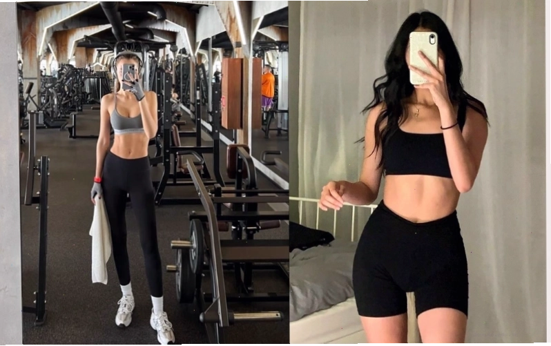 Set đồ tập gym cho nữ với áo bra và quần legging lưng cao