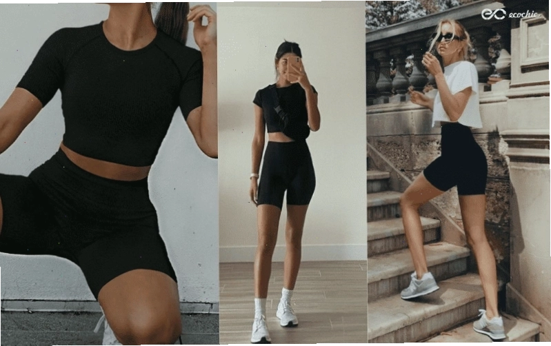 Set đồ tập gym của nữ - áo croptop và biker short