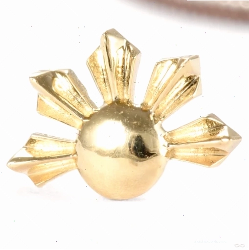 Sovereign Sun Fan Press-fit End in Gold from Regalia