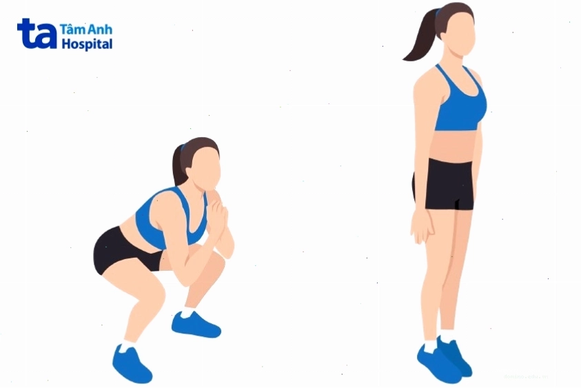 Squat jack đốt mỡ thân dưới và tim mạch