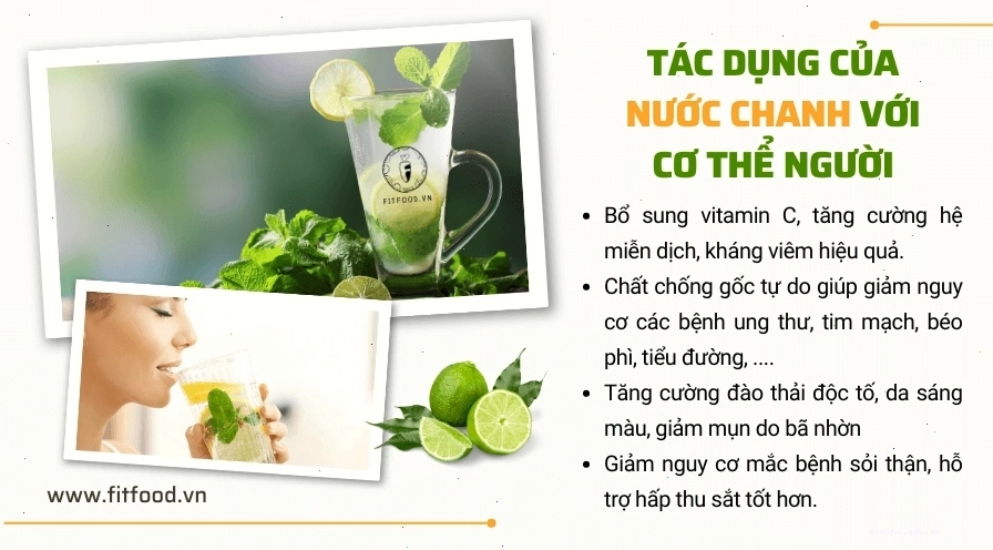 Tác dụng khi uống nước chanh giảm cân với cơ thể người