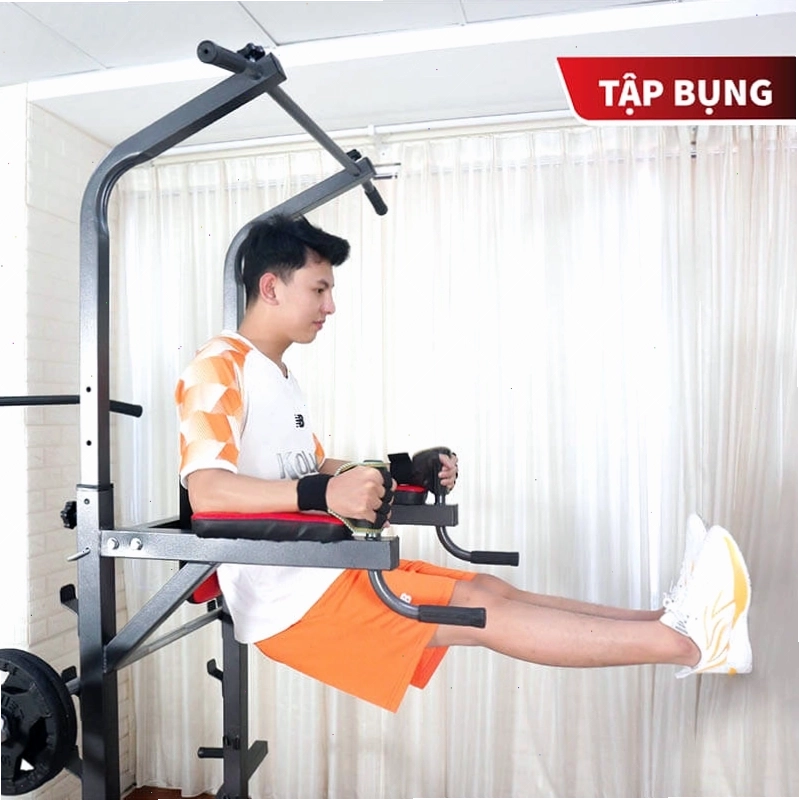 Tập cơ bụng với giàn tạ