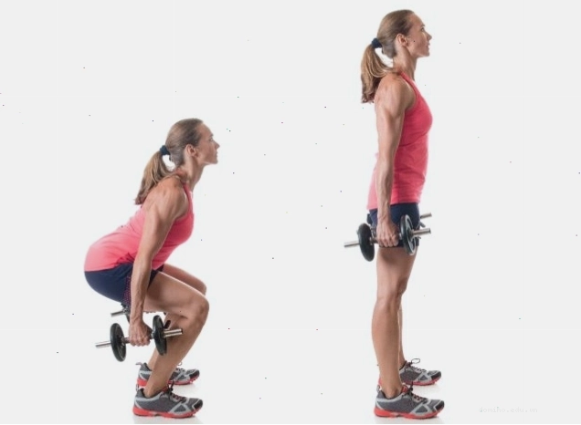 Tập mông với tạ đơn qua bài Squat