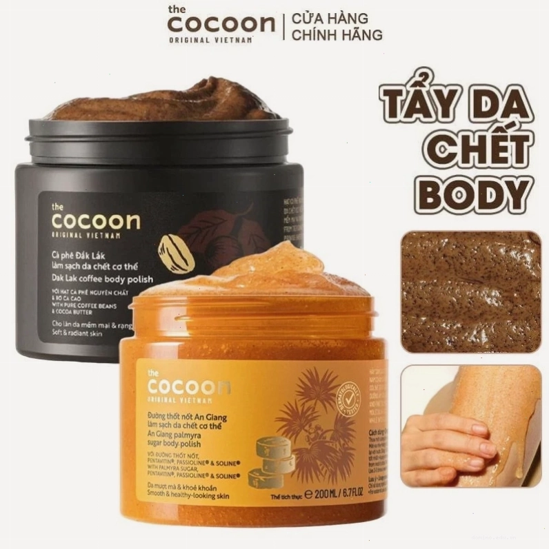 Tẩy tế bào chết Cocoon Body với cà phê và đường thốt nốt