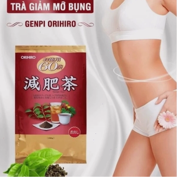 Tem và bao bì trà giảm cân Genpi Orihiro
