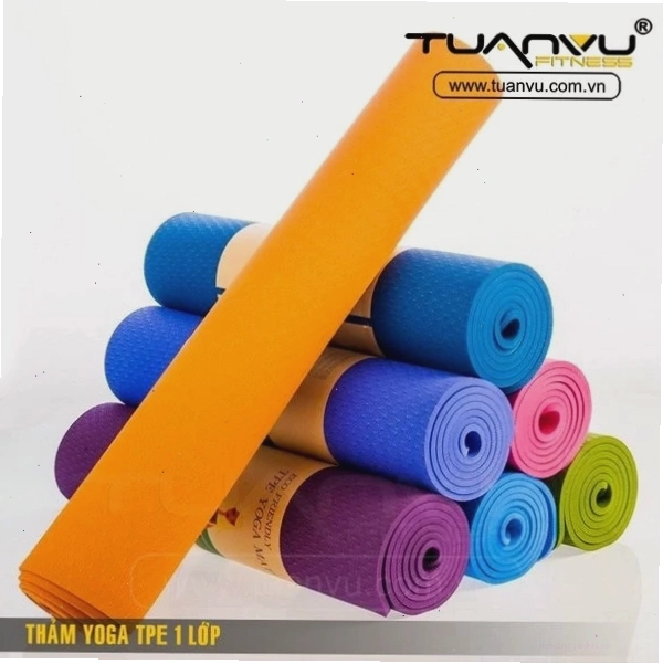 Thảm yoga định tuyến 5mm màu tím