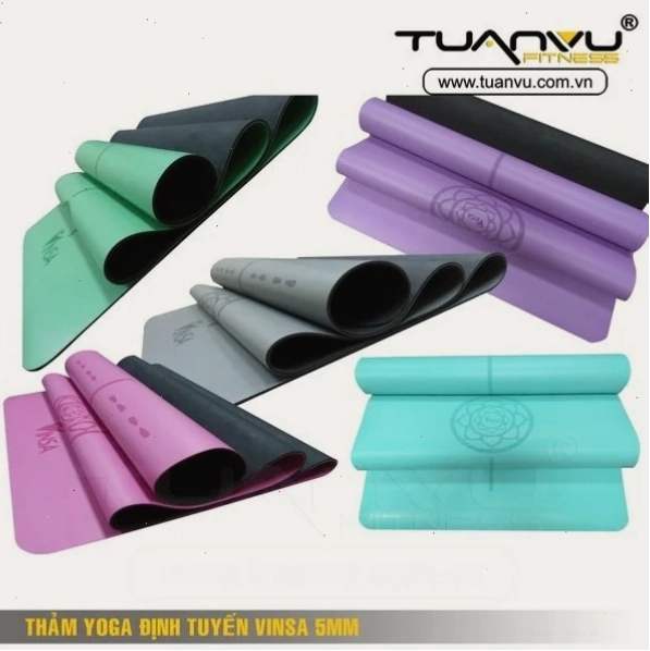 Thảm yoga TPE 8mm 1 lớp màu xanh dương