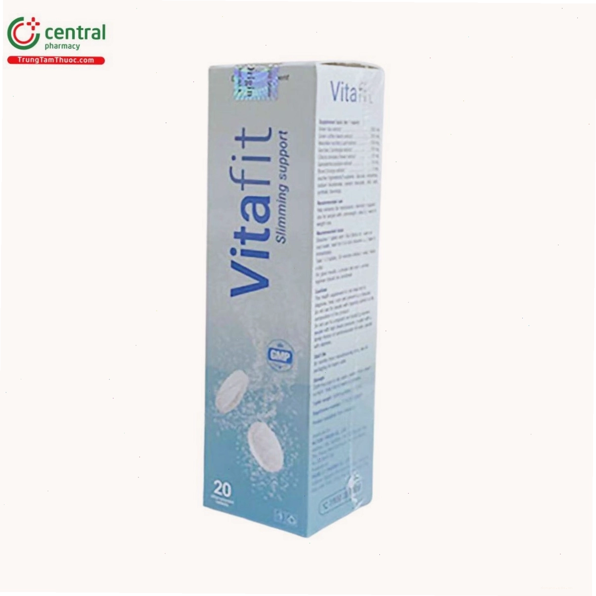 Thành phần chính của Vitafit bao gồm cao trà xanh và chiết xuất hạt cà phê xanh